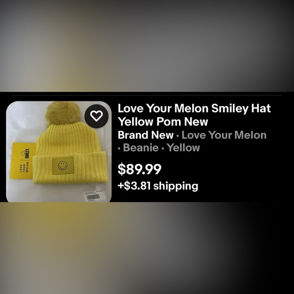BNIP Love Your Melon Smiley Pom beanie toboggan - Picture 10 of 10